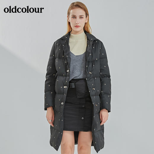 oldcolour2021冬季新款时尚气质休闲百搭中长款羽绒服女N42093287 商品图0