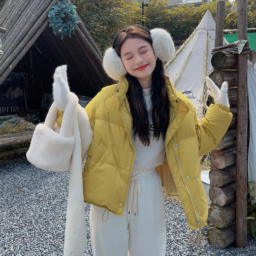 5色可选修身百搭短款，小个子白鸭绒羽绒服外套HR-ZCY2118 商品图1