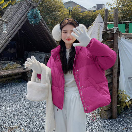 5色可选修身百搭短款，小个子白鸭绒羽绒服外套HR-ZCY2118 商品图0