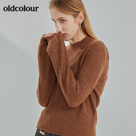 oldcolour新款时尚纯色气质百搭小高领毛织保暖打底衫N42052252 商品图3
