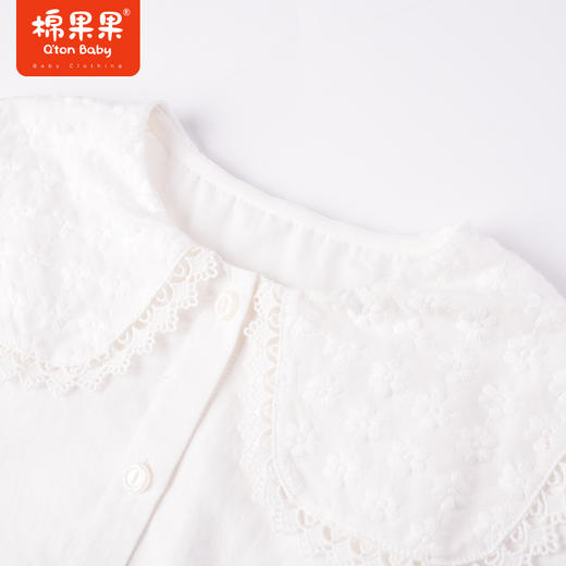 棉果果商场同款春季新品女童全棉柔软亲肤大翻领长袖衬衣公主娃娃大领甜美可爱M122150223054 商品图3