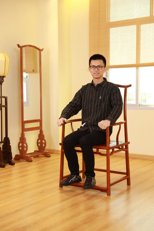 红桥红  家具严选  缅甸花梨（大果紫檀）【经典 四出头八角 官帽椅】 商品图3