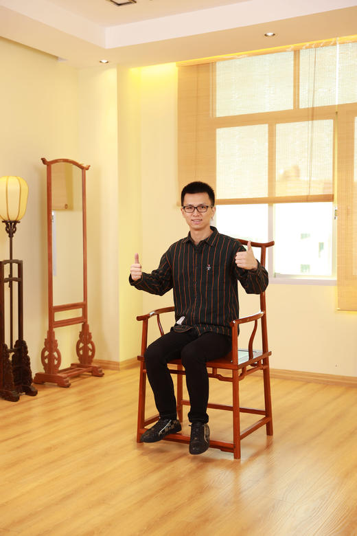 红桥红  家具严选  缅甸花梨（大果紫檀）【经典 四出头八角 官帽椅】 商品图5