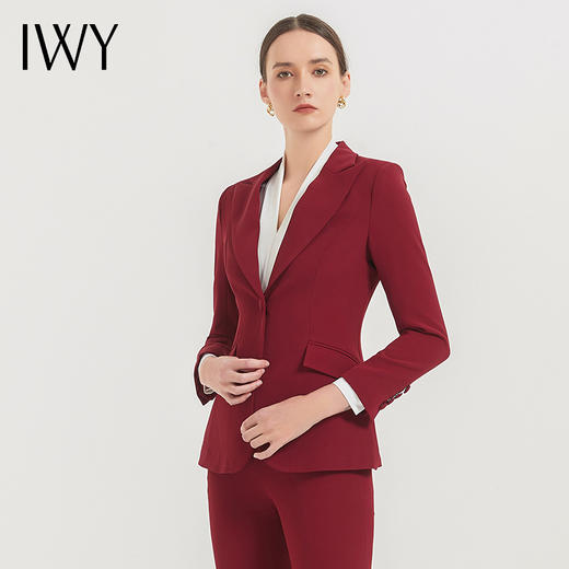 IWY/时尚红色西装套装女职业装名媛气质女神范工作服高端年会正主持装CP11359 商品图1