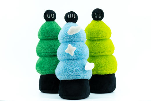 小黑泥｜闭眼大树｜圣诞树毛绒玩具陪伴玩偶礼物可爱抱枕树形公仔 商品图0