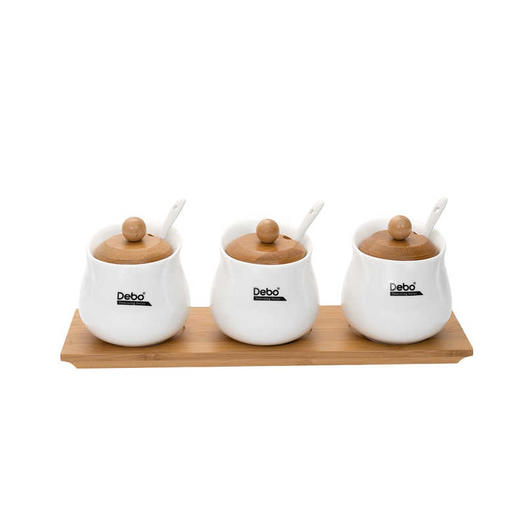 戴德生活馆德铂厨房简约轻奢陶瓷调味罐套 商品图1