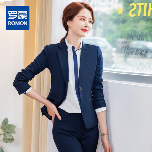 罗蒙女士春秋款小西装外套休闲通勤职业百搭单西服上衣外套 商品图0