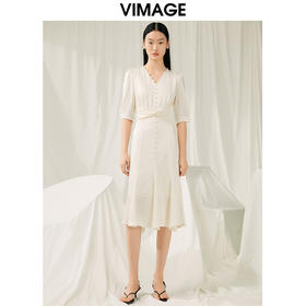 VIMAGE纬漫纪春季新款简约大方连衣裙V1907534
