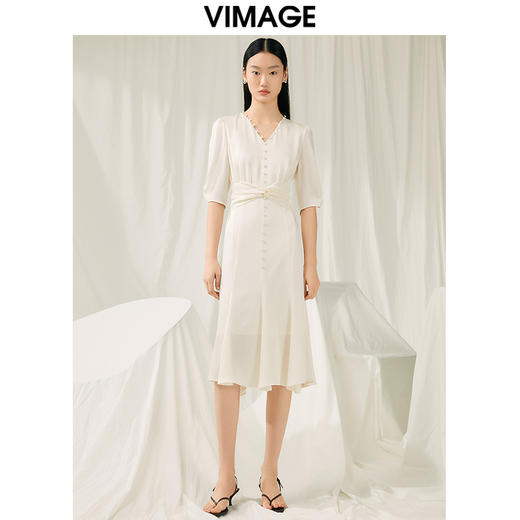 VIMAGE纬漫纪春季新款简约大方连衣裙V1907534 商品图0