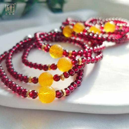 石榴石琥珀回纹手链+祈福香包套装 商品图3