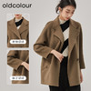 oldcolour2022冬季新款纯色中长款双面羊绒大衣高级感气质呢外套 商品缩略图1
