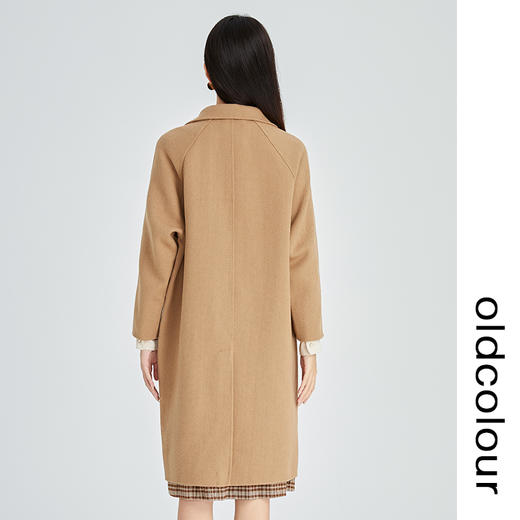 oldcolour2022冬季新款驼色高端气质长款双面羊毛呢子大衣外套女N43156389 商品图2
