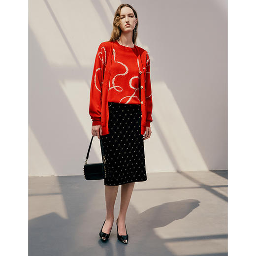 EITIE爱特爱流线型兔子提花图案针织衫7301001 商品图1