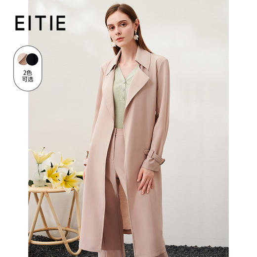 EITIE爱特爱春季新款束腰显瘦修身百搭通勤风衣6904604 商品图0