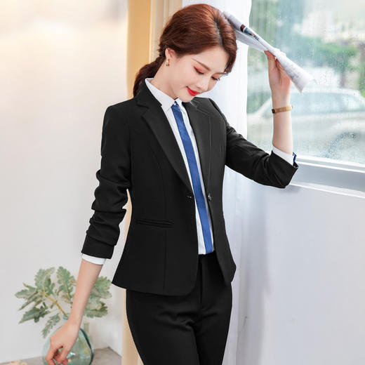 罗蒙女士春秋款小西装外套休闲通勤职业百搭单西服上衣外套 商品图3