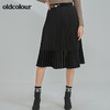 oldcolour2021冬季新款高腰伞裙遮胯显瘦气质百褶长裙N43063386 商品缩略图4