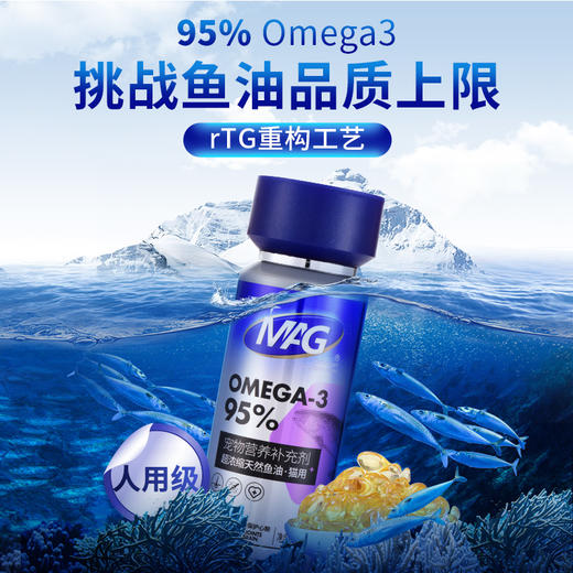【U+系列】MAG 超浓缩天然鱼油（猫用）美毛护肤养护心脑rTG鱼油胶囊Omega-3浓度95%天然好吸收 商品图6