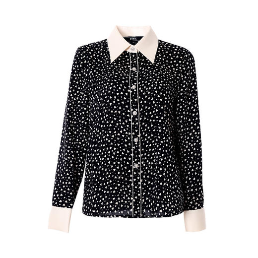 EITIE爱特爱春季新款洋气职业干练显瘦印花衬衫上衣6909605 商品图5