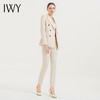 IWY/米白色气质西装外套两件套高级感职业套装时尚女神范播音主持上镜装C12353+P12312 商品缩略图4