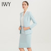 IWY/气质水蓝色职业西装套裙女播音主持上镜正装时尚美容院裙装工作服CS1584-L 商品缩略图4