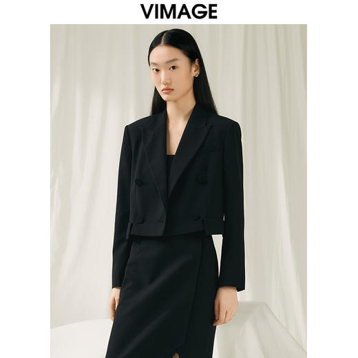 VIMAGE纬漫纪春季新款显瘦短外套V1903504 商品图2