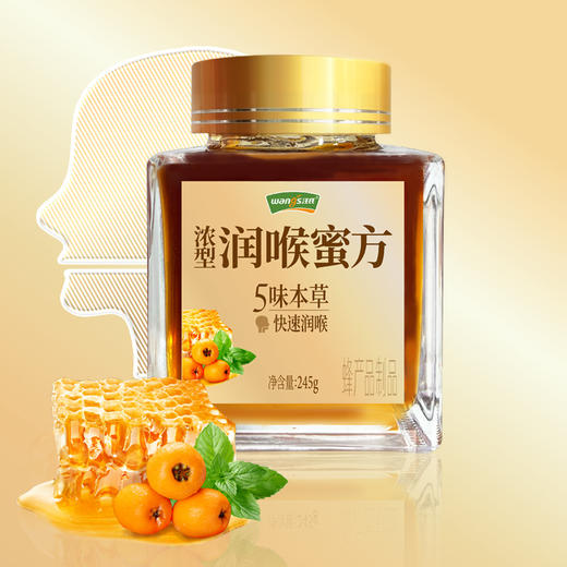 【汪氏】浓型润喉蜜方 5味本草 快速润喉 缓适刀片感 老少皆宜 商品图0