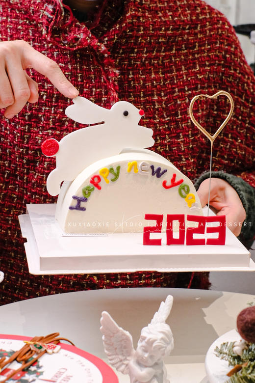 2023新年限定｜蹦月。半圆型蛋糕（6寸半圆形，默认：火龙果芒果夹心 商品图3