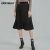 oldcolour2021冬季新款高腰伞裙遮胯显瘦气质百褶长裙N43063386 商品缩略图2
