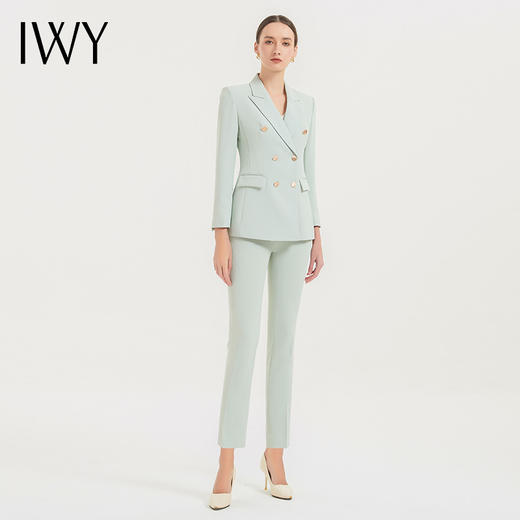 IWY/浅绿色时尚西装外套女通勤美容院上班工作服气质女神范高端职业装CP11385 商品图2