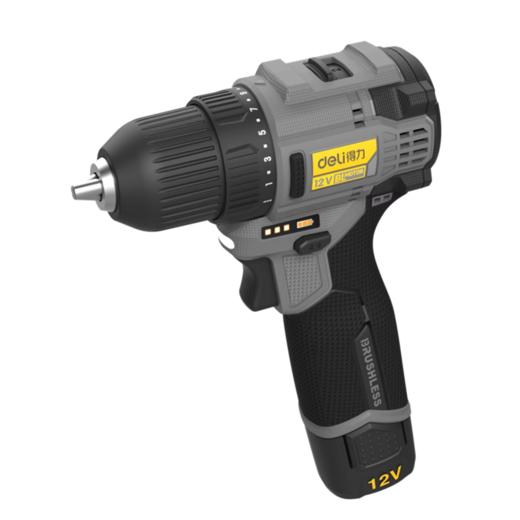 得力无刷锂电电钻(灰)12V/28N.m/1500mAh 商品图0
