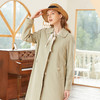 famecoco范可儿简约外套女春季撞色绑带中长款风衣气质FAB1AA001 商品缩略图2