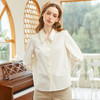 Famecoco范可儿纯棉简约刺绣衬衫女春款通勤长袖上衣优雅 商品缩略图1