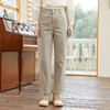 Famecoco范可儿直筒宽松休闲裤女春秋季拼接腰头设计感裤子FAB1GA004 商品缩略图0