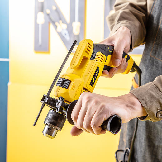 得力DL6281交流冲击电钻550W/φ13(黄) 商品图4