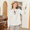 Famecoco范可儿纯棉简约刺绣衬衫女春款通勤长袖上衣优雅 商品缩略图3