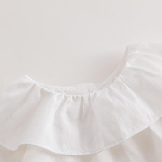 【马克珍妮 芦芙】春装新款 小兔子刺绣荷叶领纯棉衬衫230092 商品图4