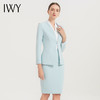 IWY/气质水蓝色职业西装套裙女播音主持上镜正装时尚美容院裙装工作服CS1584-L 商品缩略图1