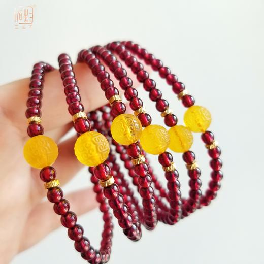 石榴石琥珀回纹手链+祈福香包套装 商品图4