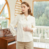 Famecoco范可儿纯棉简约刺绣衬衫女春款通勤长袖上衣优雅 商品缩略图0
