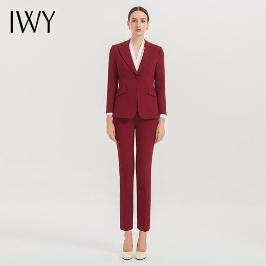 IWY/时尚红色西装套装女职业装名媛气质女神范工作服高端年会正主持装CP11359 商品图2