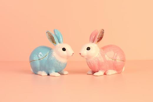 D-JH-AB 贺岁兔 锌金钻首饰盒 商品图1