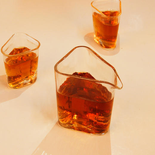璃海匠心三角公道杯耐热玻璃锤纹公杯分茶器高档日式加厚复古公杯 商品图1