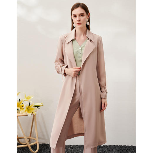 EITIE爱特爱春季新款束腰显瘦修身百搭通勤风衣6904604 商品图4