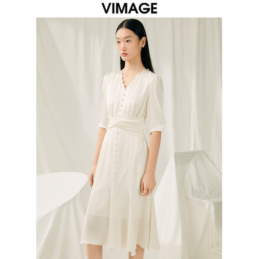 VIMAGE纬漫纪春季新款简约大方连衣裙V1907534 商品图1