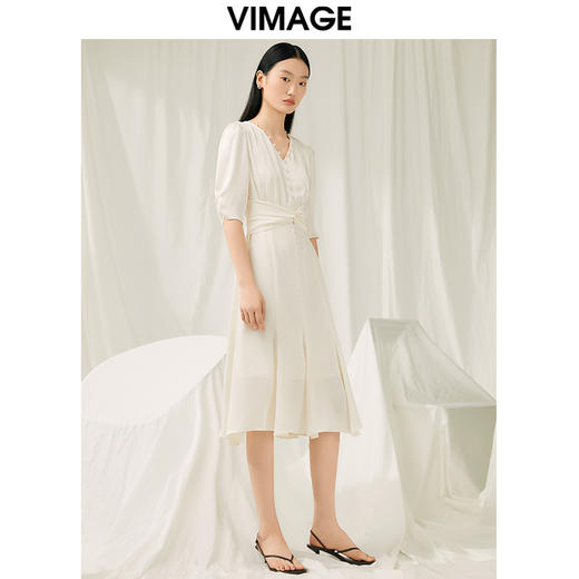 VIMAGE纬漫纪春季新款简约大方连衣裙V1907534 商品图2
