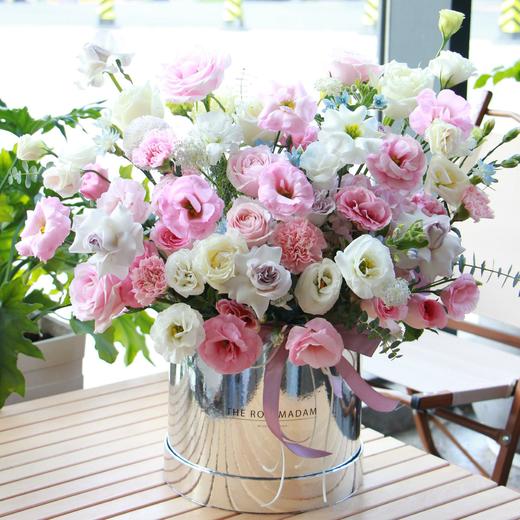 见花如面（粉色系抱抱桶） 商品图0