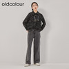 oldcolour2022冬季新款时尚百搭宽松金丝线格纹长袖衬衫女 商品缩略图3