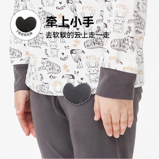 HeyBetter天丝儿童透气睡衣套装春秋男童女秋衣家居服空调服 商品图6