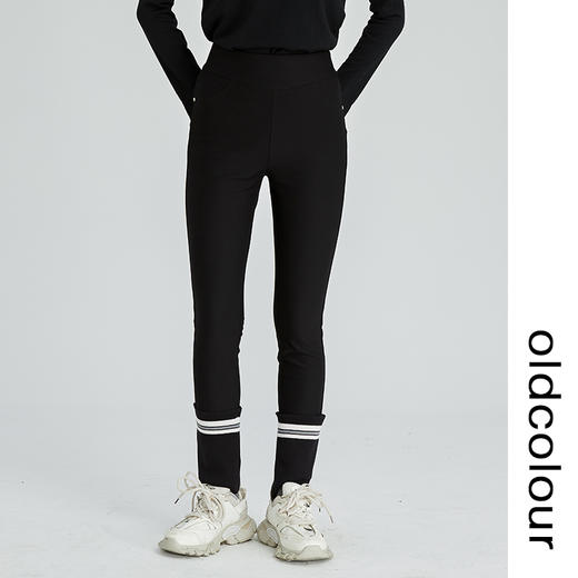 oldcolour2022冬季新款通勤时尚设计感修身显瘦休闲裤女 商品图3