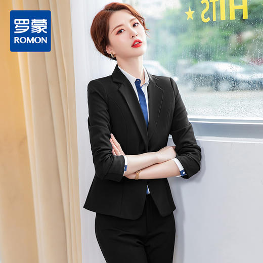 罗蒙女士春秋款小西装外套休闲通勤职业百搭单西服上衣外套 商品图1